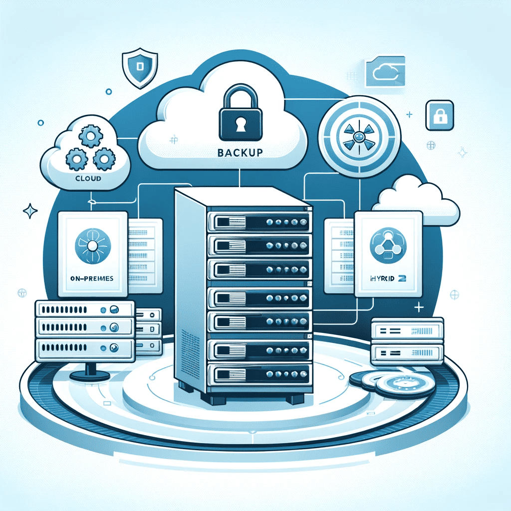 This image showcases different backup strategies and emphasizes data security and reliability in server backup solutions