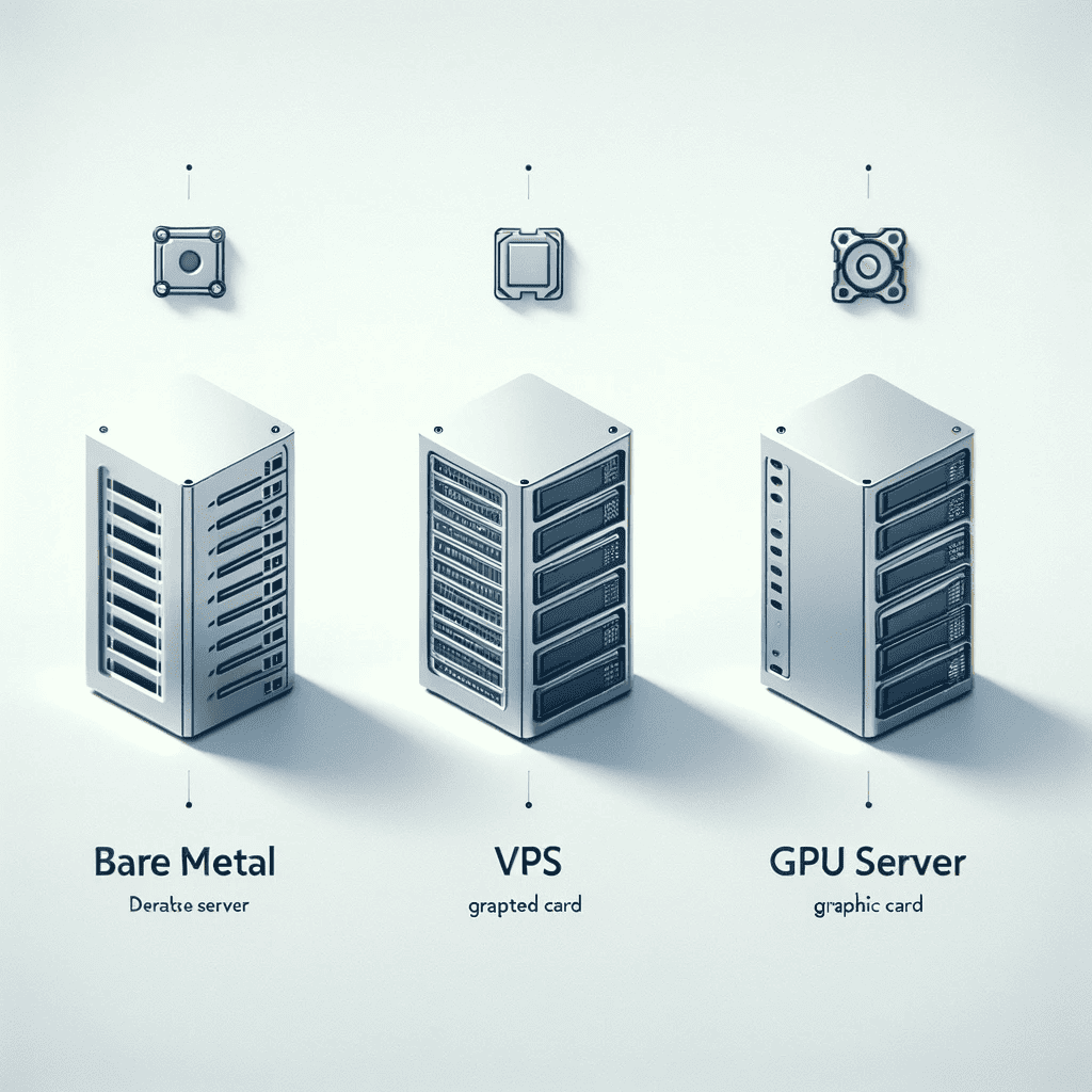 Comparative diagram showcasing various types of dedicated servers, aiding in understanding their unique features.